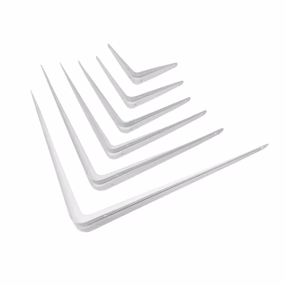 GRIP TIGHT TOOLS 4 in. x 5 in. White Steel Shelf Bracket (24-Pack)