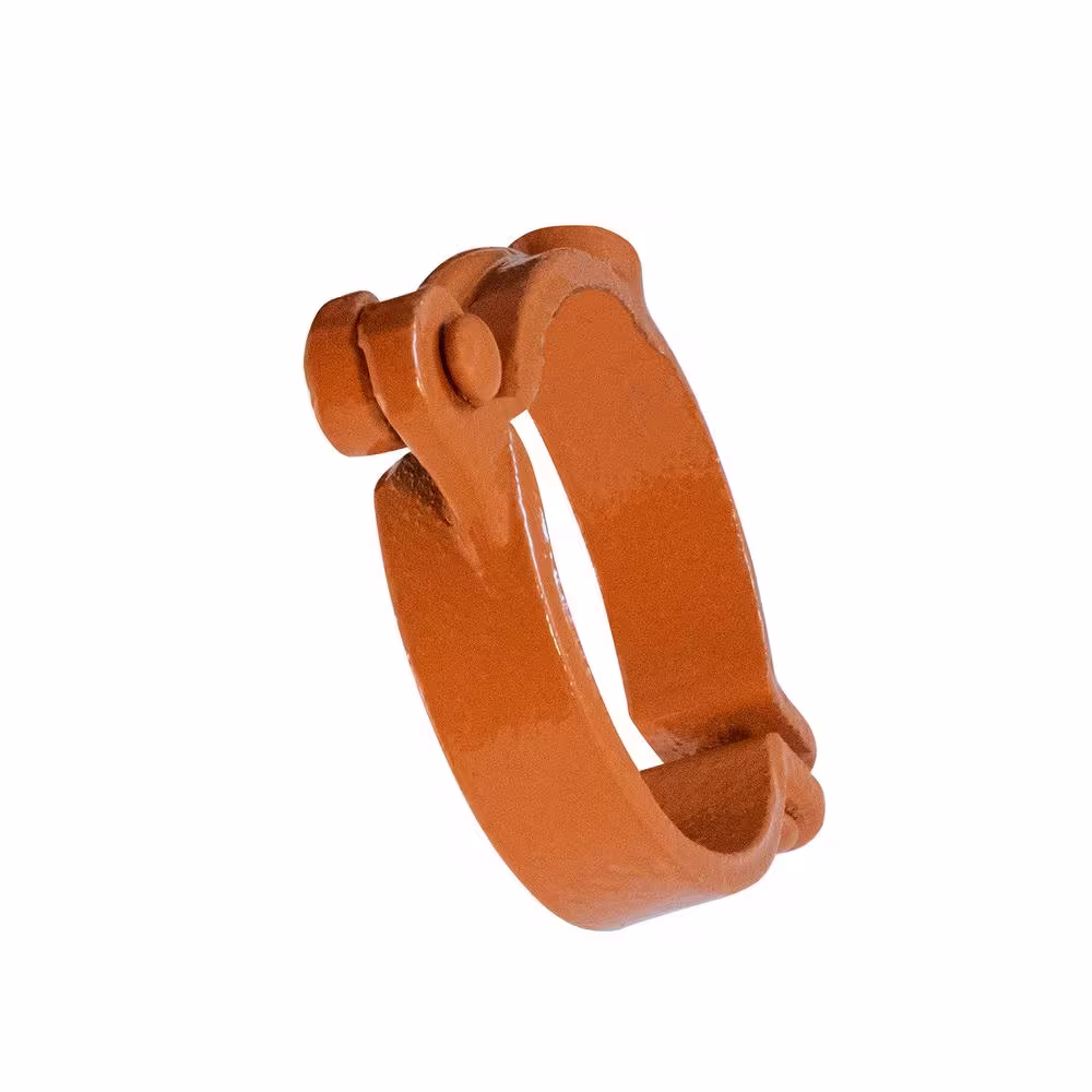 The Plumber's Choice 2-1/2 in. Hinged Split Ring Pipe Hanger in Copper Epoxy Coated Iron