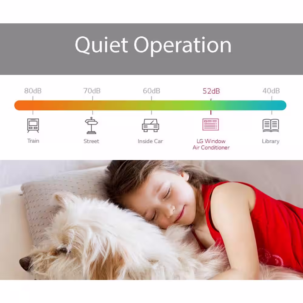 LG 5,800 BTU 115-Volt Window Air Conditioner Cools 230 sq. ft. with Remote in White