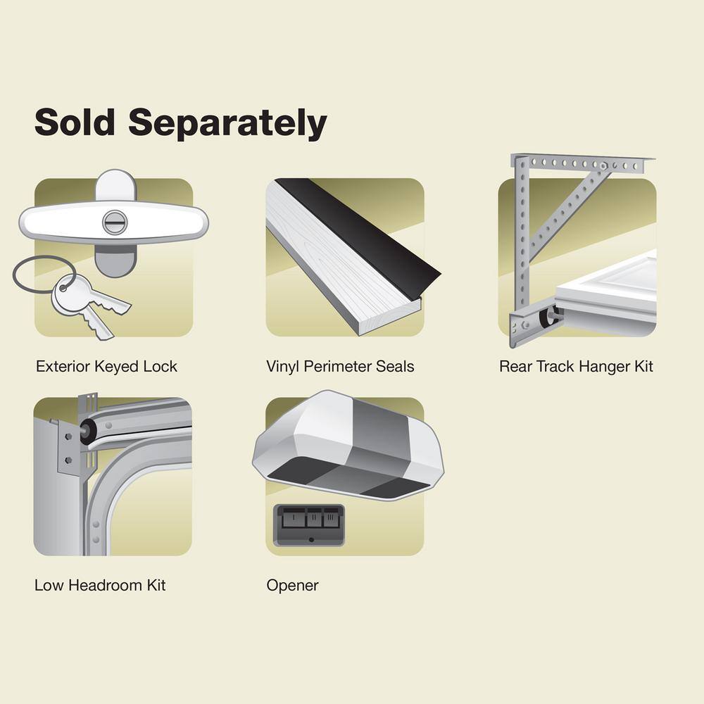 Clopay Gallery Steel 9 ft. x 7 ft. 6.5 R-Value Insulated Desert Tan Garage Door with Decorative Windows