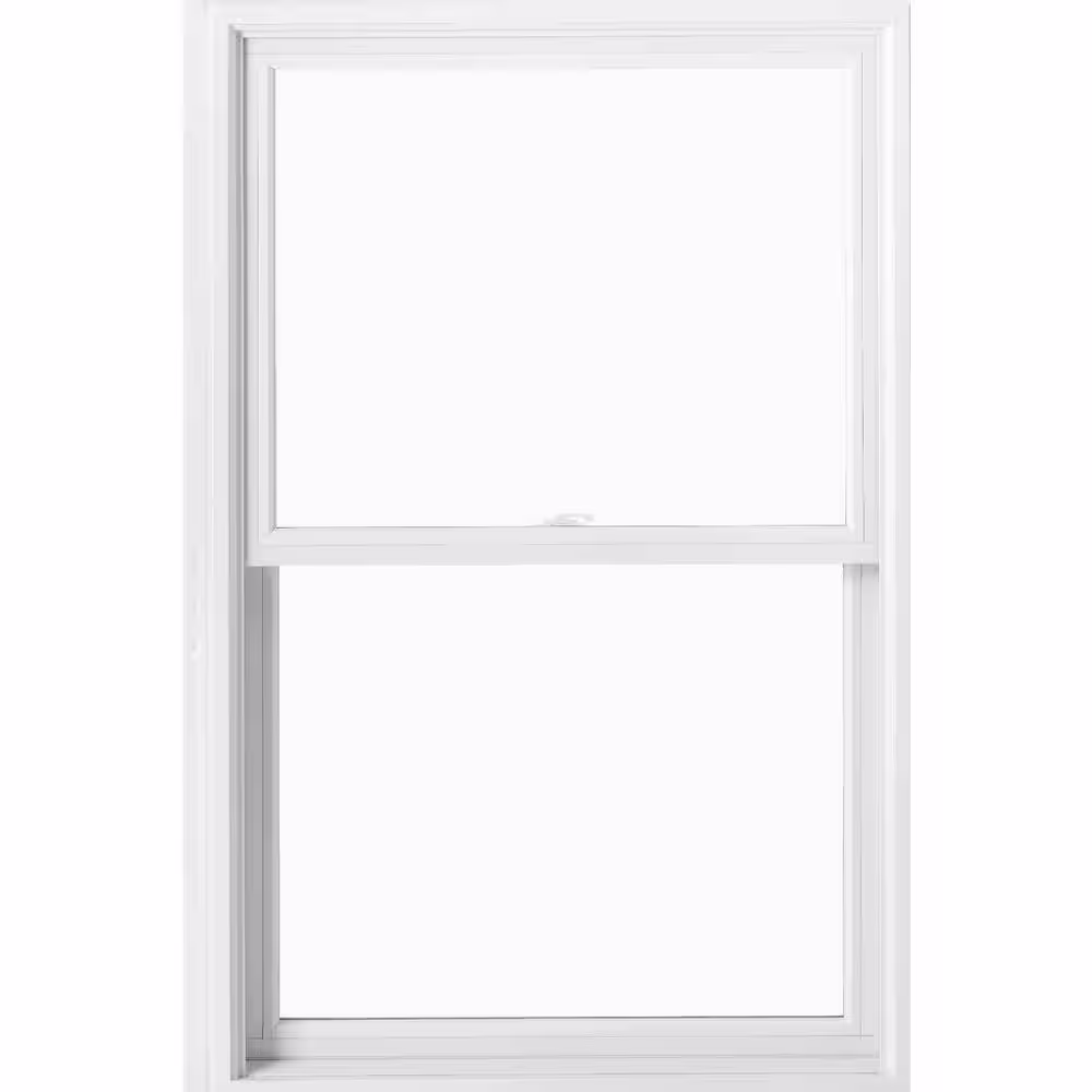 Andersen 27-1/2 in. x 47-1/2 in. 200 Series White Double-Hung Clad Wood Window with White Interior, Low-E Glass & White Hardware