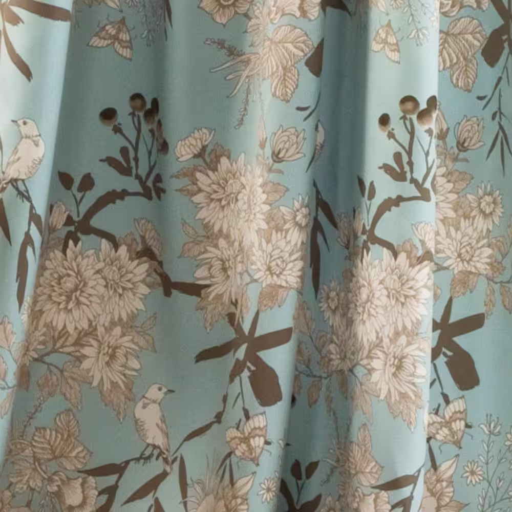 Lush Decor Blue Solid Rod Pocket Room Darkening Curtain - 52 in. W x 84 in. L (Set of 2)