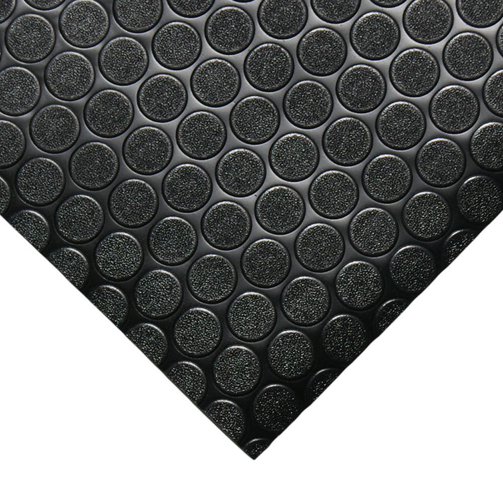 Rubber-Cal Coin Grip 4 ft. x 4 ft. Brown Commercial Grade PVC Flooring