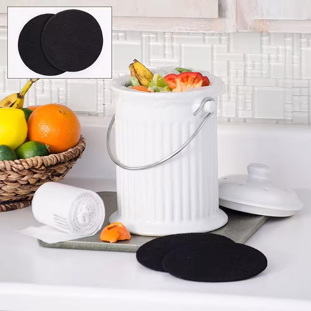 Gardens Alive! Counter Top Ceramic Compost Crock Replacement Filters (2-Pack)