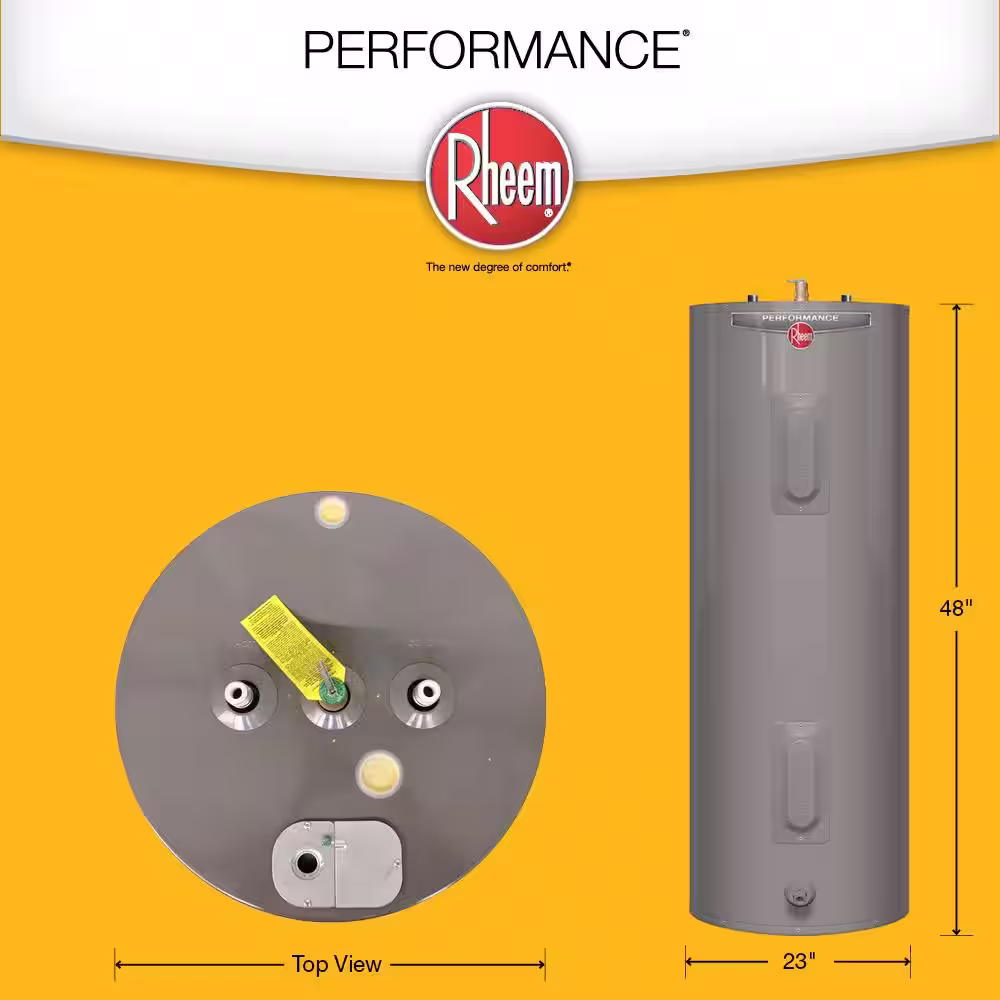 Rheem Performance 50 Gal. 4500-Watt Elements Medium Electric Water Heater with 6-Year Tank Warranty and 240-Volt