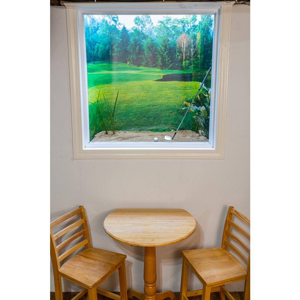 Biggies Mountain View - Weather Proof Scene for Window Wells or Wall Mural - 100 in. x 60 in.