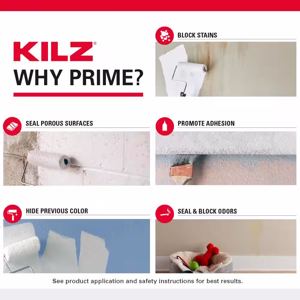 KILZ 2 ALL PURPOSE 2 Gal. White Interior/Exterior Multi-Surface Primer, Sealer, and Stain Blocker