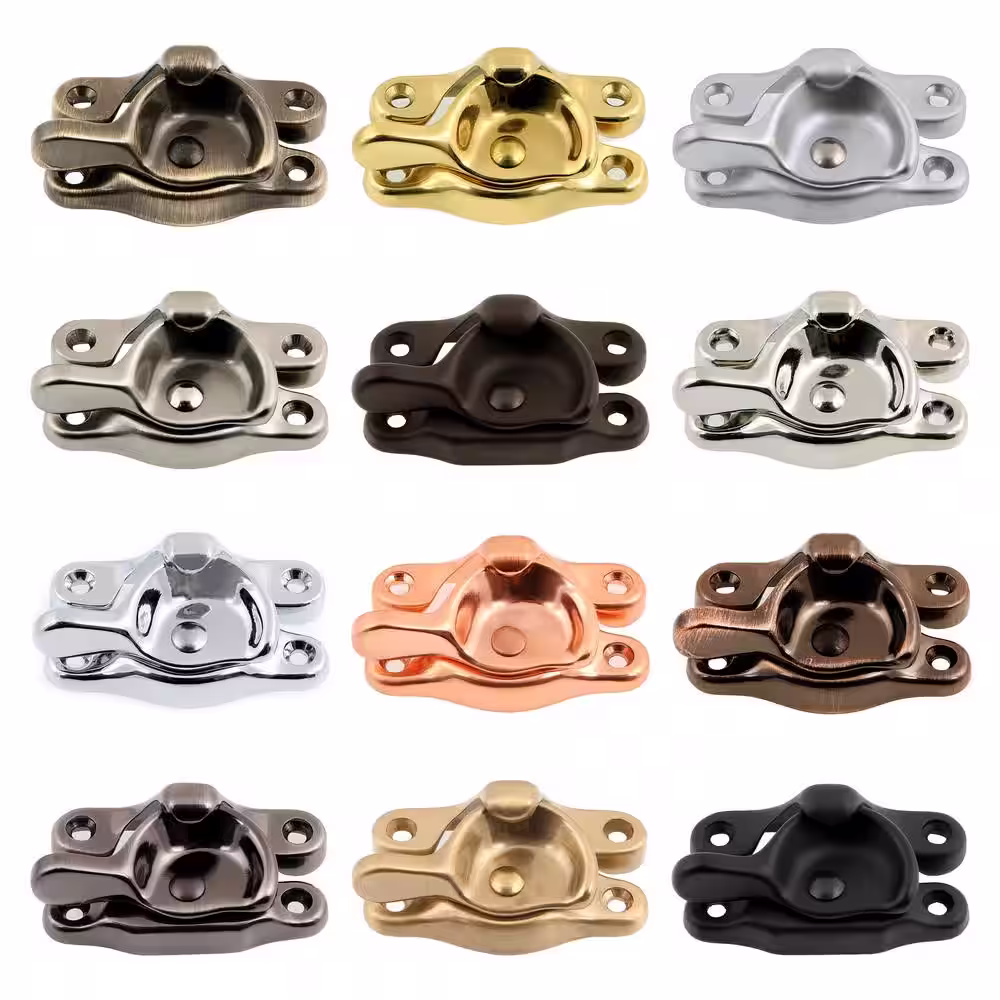 idh by St. Simons Matte Black Solid Brass Small Window Sash Lock