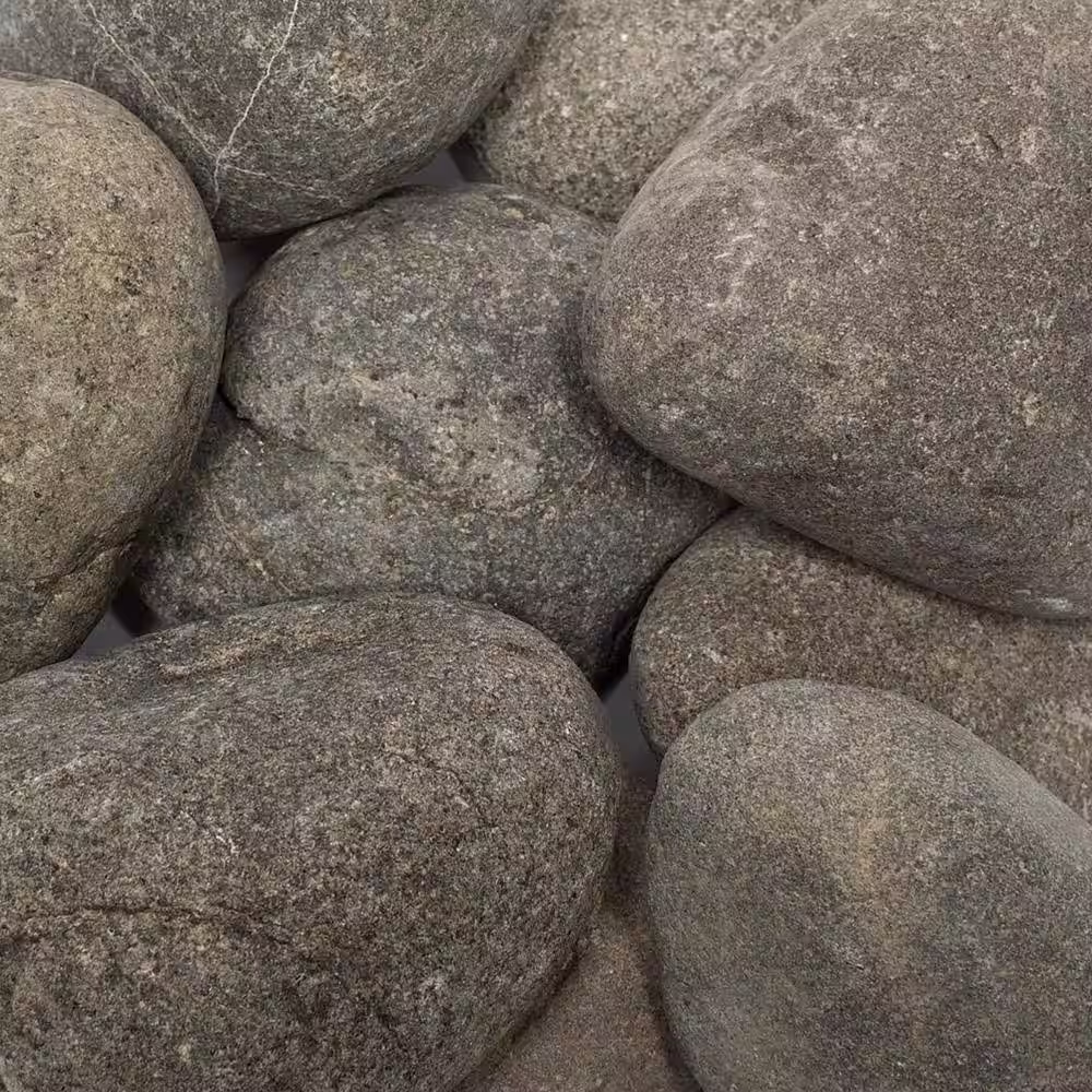Rain Forest 1 in. to 3 in., 30 lb. Grey Caribbean River Pebbles