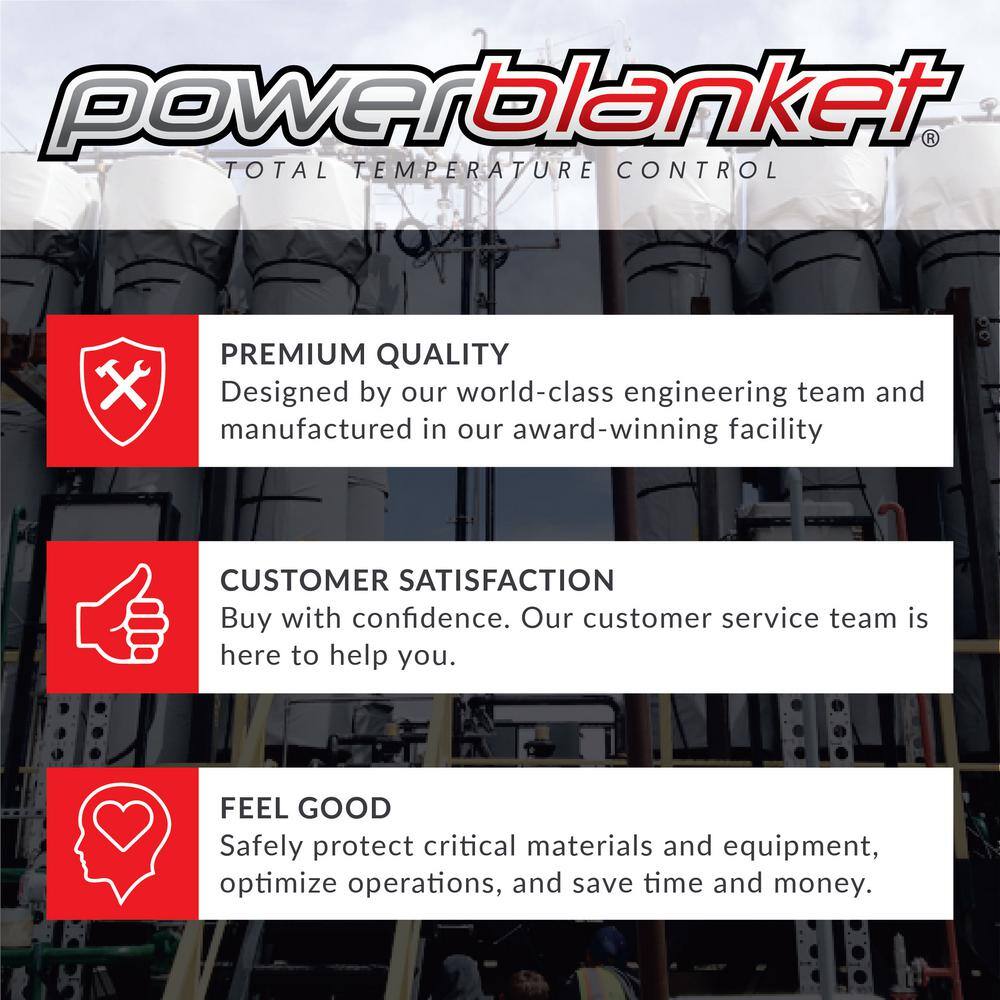 Powerblanket Insulated 330 Gal. IBC Tote Heating Blanket, IBC Tank Heater, Adjustable Thermostat Controller, Max Temp 145Â°F